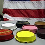 image of Imprinted Leather Coaster Set with Holder