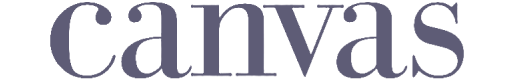 Gray Canvas text in a stylized serif font