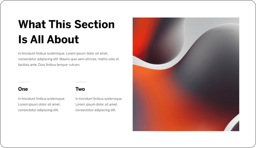 Abstract orange and gray gradient background with white curved lines