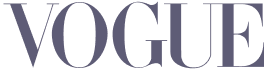 Vogue logo in dark gray serif font